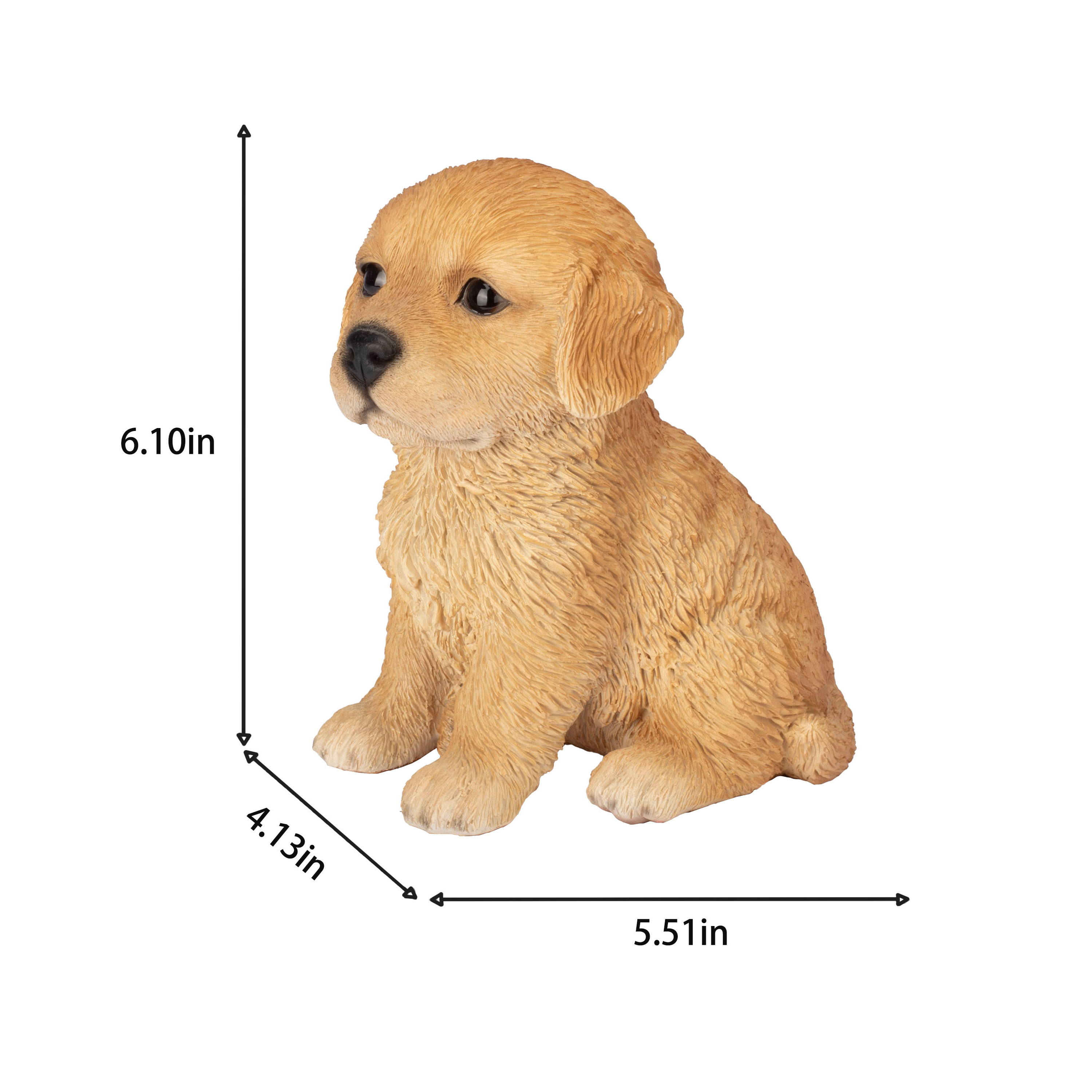 SOREAL Brown Golden Retriever Decorative Puppy Figurine for Home & Garden Décor, Handpainted Polyresin Dog Statue, Realistic Design | Gift for Dog Lovers | Weather-Resistant Indoor/Outdoor Decor