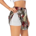 thumbnail image 3 of Lsque Maple colorful Printed Women's Running Shorts with Liner Pockets,Elastic Quick Dry Workout Athletic Gym Yoga Shorts,Womens High Waist Shorts-X-Large, 3 of 9