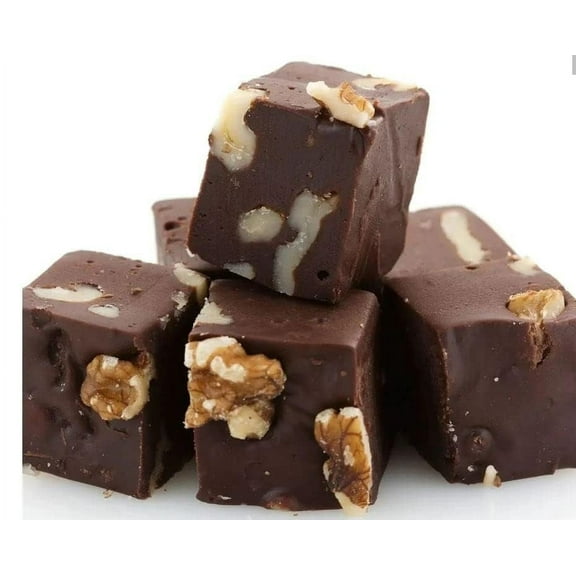 6.6 Oz. Nuts To You Sugar Free Smooth and Creamy Chocolate Walnut Fudge | Fresh Gourmet Candy | Decadent and Delicious Handcrafted Fudge