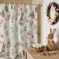 thumbnail image 6 of Easter Shower Curtain Bunny Easter Egg Shower Curtains for Bathroom Decor, Waterproof Polyester Shower Curtain Set with Hooks, Small Stall 36" x 72" Green Leaves Flowers, 6 of 9