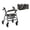 Black Marble, variant on COEQINE Rollator Walker Seat and Backrest Covers with Folding Accessories Bag 3 Pack Set, Easy to Install Rollator Walker Accessories Gifts for Seniors, Black Marble