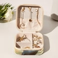thumbnail image 6 of Sea Mew Travel Portable Square Jewelry Box Organizer: Ideal Solution for Rings, Earrings, Necklaces, Bracelets, and More! Gift for Girls and Women., 6 of 6