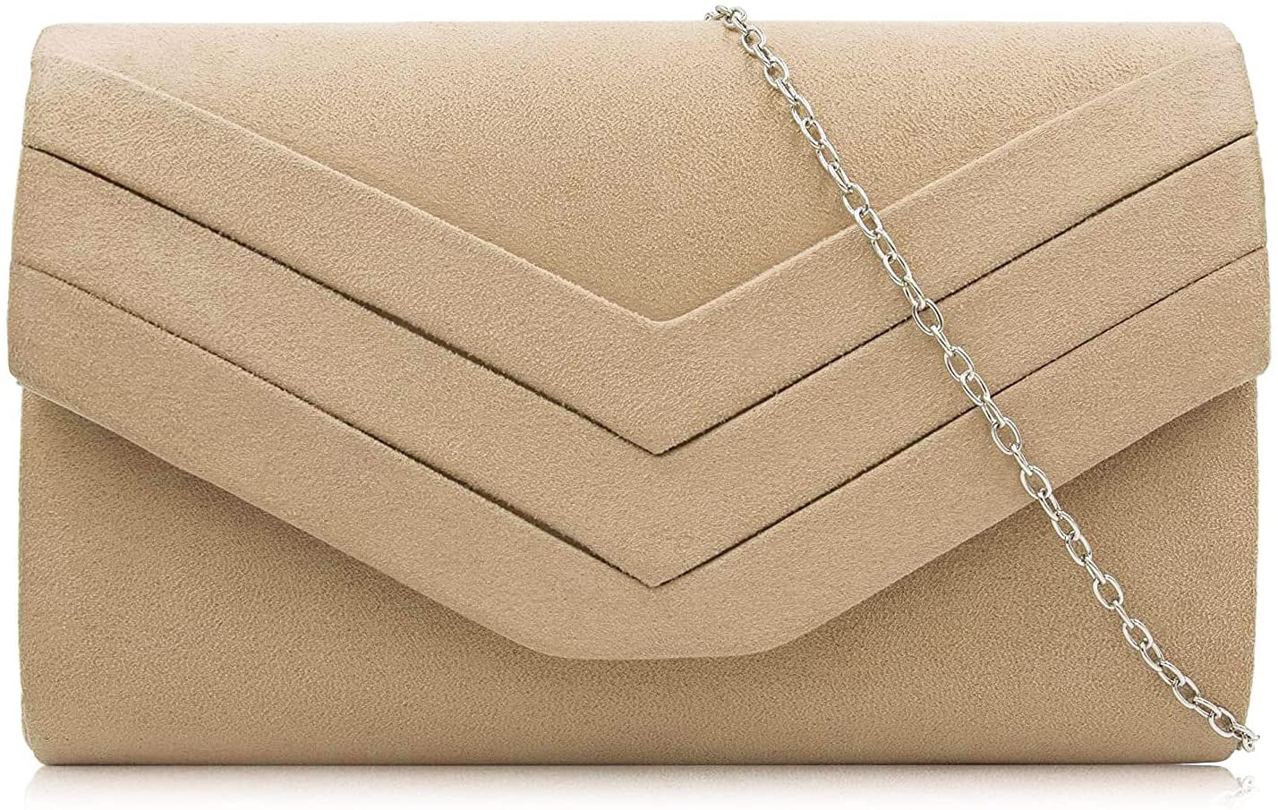 Women Patent Leather Envelope Ladies Evening Party Smart Pink Nude Clutch Bag 