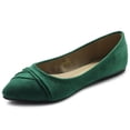 thumbnail image 1 of Ollio Women's Shoes Ballet Dress Faux Suede Pleated Pointed Toe Flats 1BN1833, 1 of 6