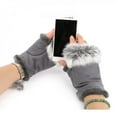 thumbnail image 2 of Women Winter Glove Faux Hand Wrist Warmer Fingerless Gloves Female Hand Warm Fingerless Mitten USA Stock, 2 of 6