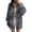 Gray, variant on Women Tie Dye Shirt Long Sleeve Button Down Oversized Lapel Collar Cotton Blend Loose Fit Casual Spring Summer Duster Top