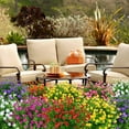 thumbnail image 3 of 10 Bundles Artificial Fake Flowers Outdoor UV Resistant Plastic Flowers Faux Hanging Greenery Shrubs Plants Arrangement Flowers for Backyard Window Box Porch Patio Garden Home Office Wedding Decor, 3 of 8