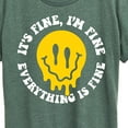 thumbnail image 3 of Instant Message - Everything Is Fine Melted Smile - Women's Short Sleeve Graphic T-Shirt, 3 of 7