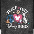 thumbnail image 3 of Disney Classics - Cats & Dogs - Peace Love Disney Dogs - Men's Crew Neck Fleece Pullover, 3 of 5