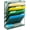 Dark Green, variant on 6-Tier Blue Mesh Desk File Organizer with Hanging Wall Mount, Vertical Desktop Mail and Paper Folder Rack with Bottom Tray