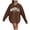 Brown, variant on Tennessee Adult Unisex Crewneck Sweatshirt Sweatshirt Women Jogging Sweatshirt Junior Sweatsuits Cute Sweatshirt for Women