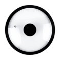 thumbnail image 2 of Tapa universal para ollas, tapa de vidrio con borde de silicona, tapa para sartén o calentador de mantequilla. 24 cm negro, 2 of 9