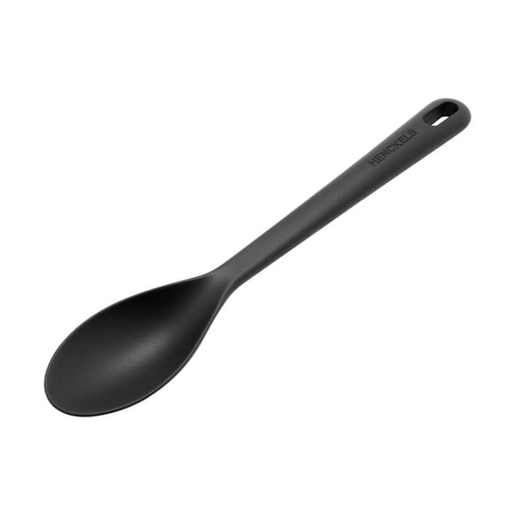 HENCKELS Silicone Onyx 31 cm Silicone Cooking Spoon, Black