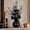 Black03#, variant on AURIGATE Mini Halloween Tree, Black Gothic Tabletop Spiderweb Tree with Glitter Skull for Home Mantel Decor