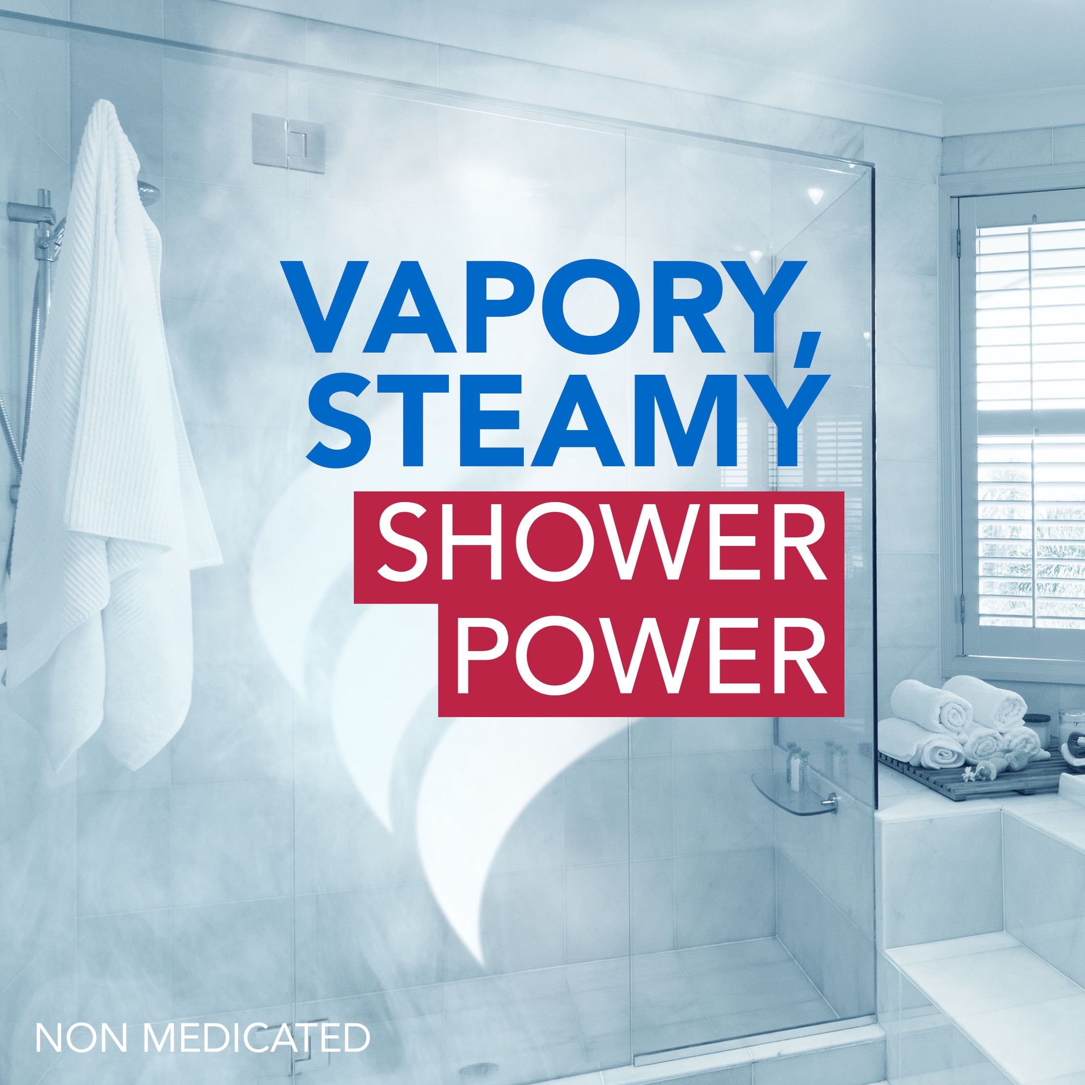 Vicks VapoShower Tablets Plus, Soothing Non-Medicated Vapor Steamers with Menthol, 12 Count