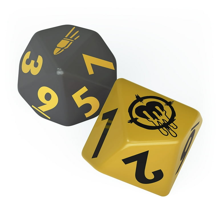 Modiphius Entertainment: Fallout Factions: Dice Sets - The Operators - 12 Engraved Dice, Tabletop Miniatures Game Accessory, Officially Licensed Modiphius Entertainment: Fallout Factions: Dice Sets - The Operators - 12 Engraved Dice, Tabletop Miniatures Game Accessory, Officially Licensed