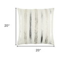 thumbnail image 4 of Silver and Gold Glam Stripe Beaded Throw Pillow, 4 of 7