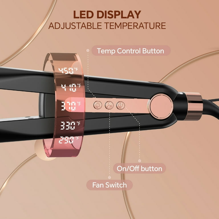 Nicebay Airflow Styling, Hair Straightener, 1 inch Curling Wand