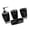 Black, variant on YongCo Scandinavian Bathroom Organizers 4 Piece Set Food Safe Hygienic Toothbrush Holder Soap Cream Storage Waterp