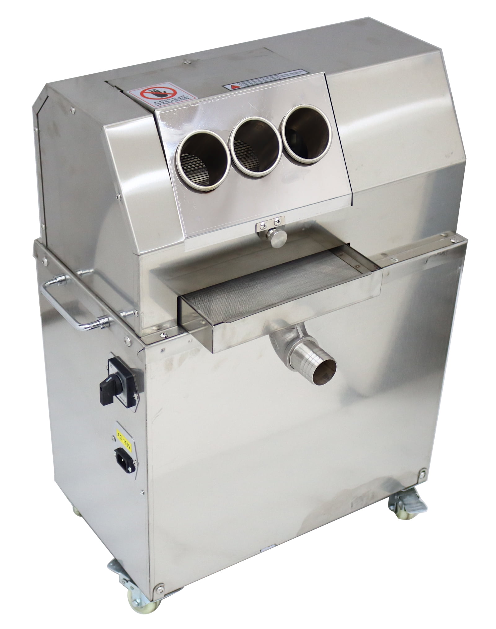 Commercial Sugar Cane Juicer Electric Sugar Cane Ginger Press Juicer 3 Rollers 110V