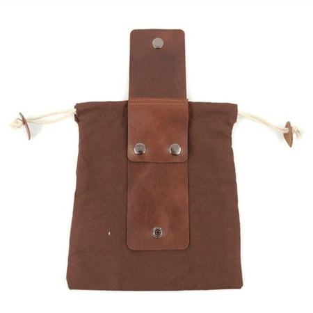 

HESITONE Tote Garden Tools Bag in Water Proof Canvas Foraging Bag Foraging Pouch Basket Leather Tool Portable Collapsible