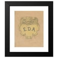 thumbnail image 2 of Alphonse Legros 20x24 Black Modern Framed Museum Art Print Titled - Study for a Bronze Name Plate for Edward D. Adams (ca. 1892), 2 of 5