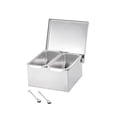 thumbnail image 4 of DOLITY Condiment Jars Detachable Stainless Steel Kitchen Utensils Storage Box Seasoning Two Grids, 4 of 9