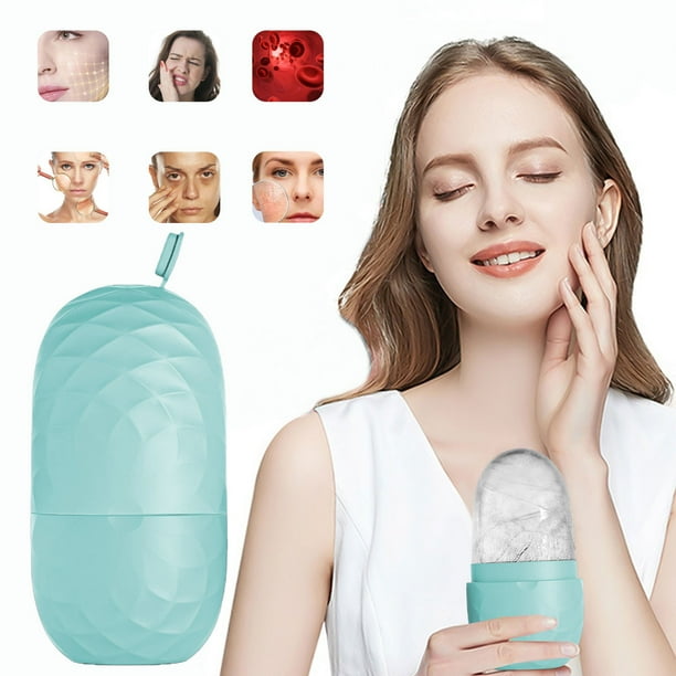 Moldes de hielo de silicona para masajes reutilizables, rodillo de hielo facial, rodillo de hielo para rostro y ojos, herramientas de cuidado facial con rodillo de hielo, moldes de silicona para belle