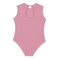 thumbnail image 6 of Alvivi Kids Girls Shiny Diamond Sleeveless Gymnastics Ballet Dance Leotard Skating Athletic Bodysuit Pink 8, 6 of 7