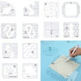 thumbnail image 2 of 4Pcs Acrylic Quilting Ruler Templates Freemotion Quilting Stencils Quilting Templates Clear Sewing Ruler for Patchwork, 2 of 10