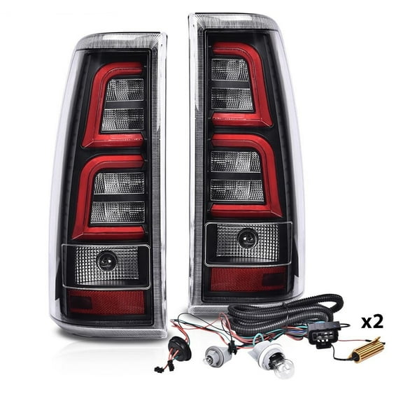 Fit For 99-06 Chevy Silverado GMC Sierra1500 2500 3500 LED Tail Light w/ Harness