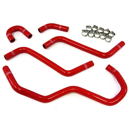 Red Silicone Radiator Hose - HPS Red Reinforced Silicone Radiator Hose Kit for Yamaha 04-07 YXR450 YXR660 Rhino