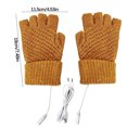 thumbnail image 3 of Kbndieu USB Heated Gloves for Men Women, Winter Gloves for Cold Weather, Half Heated Fingerless Heating Knitting, Heated Work Gloves for Work, Play, Ski, Bike, Hiking, Outdoor Adventure Clearance, 3 of 3