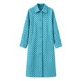 thumbnail image 5 of Hzzrkos Women's Polka Dot Long Coat, Lapel Collar Button Front Long Sleeve Casual Overcoat, Printed Lightweight Outerwear for Everyday Wear and Layering, 5 of 5
