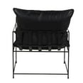thumbnail image 5 of Porter Designs Hagen Leather & Iron Metal Accent Chair in Black, 5 of 7