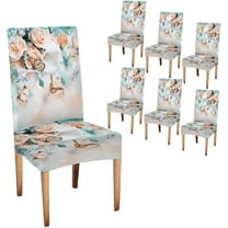 Butterfly Dining Chair Covers,Chair Covers for Dining Room 6 Pack,Stretch Spandex Removable Washable Printed Kitchen Chair Covers for Dining Room,Living Room,Hotel,Banquet,Party