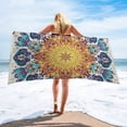 thumbnail image 6 of Boho Burnt Orange Terracotta Rust Colored Microfiber Beach Towel Absorbent Compact Towels for Swimming Pool Beach Travel Things for Vacation Essentials Adult Gift,61.4×30.3Inch, 6 of 8