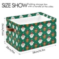 thumbnail image 3 of GZHJMY 1 Pack Santa Claus Reindeer Green Large Storage Basket,Collapsible Toy Storage Box Waterproof Laundry Basket with Handle for Home Closets, Offices, Bedroom, 3 of 7