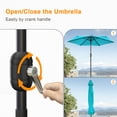 thumbnail image 5 of ACEGOSES 7.5ft Patio Umbrella, Outside Table Umbrellas With Non-Fading Polyester canopy, Turquoise, 5 of 8