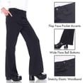 thumbnail image 4 of Pantalones Acampanados de Disfraz Leg Avenue Negro S-M, 4 of 5