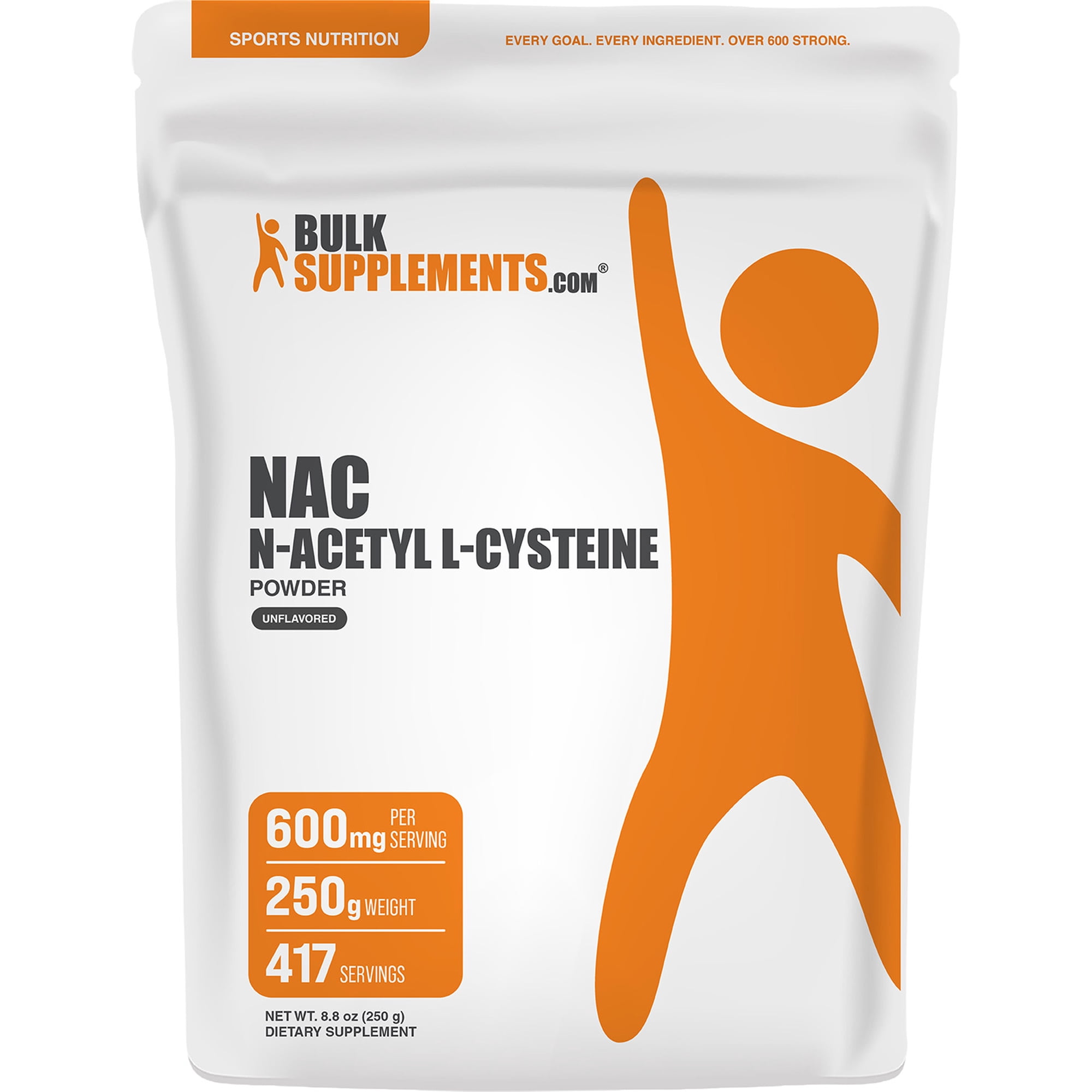 BulkSupplements N-Acetyl L-Cysteine (NAC) Powder, 250 Grams (8.8 oz)