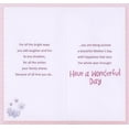 thumbnail image 2 of Designer Greetings Small Repeated Flower, Rainbow and Butterfly Images on Pink with Light Blue Grid Mother's Day Card, 2 of 2