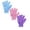 Purple + Blue + Pink, variant on Exfoliating Bath Shower Gloves, Foaming Body Scrub Glove Pair for Spa Bath and Skin Care, Skid Resistant Loofah Texture Exfoliating Shower Mitt, Purple, 2 Pack