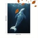 thumbnail image 3 of Qisvanset 12x16 Inch Beluga Whale Panoramic Canvas Wall Art, Marine Animal Scenery Art for Household Wall Decoration, 3 of 8