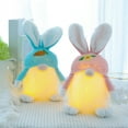 thumbnail image 6 of Blue Luminous Easter Bunny Doll Faceless Plush Dwarf Toy For Desktop Decor, 6 of 7