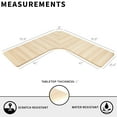 thumbnail image 3 of VIVO Light Wood 71x71 inch Curved Corner Table Top for Sit to Stand Desk Frames, 3 of 8