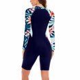 thumbnail image 4 of Odeerbi Womens Long Sleeve Rash Guard UV Protection One Piece Swimsuits Quick Dry Surfing Bathing Suit Sports Swim Jumpsuit Bodysuit Sun Protection Swimwear Light Blue, 4 of 8