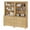 Oak Wood, variant on Modern 71" Tall Bookcase with 6 Drawers, 2 Columns 3-Tier for Home Office,Natural Oak