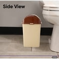 thumbnail image 4 of Superio 2.5 Gal Small Plastic Trash Can with Swing Top Lid – Beige/Brown, 4 of 6