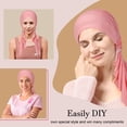 thumbnail image 4 of Gorras para mujer Chemo Headwear, medio dobladillo, preatadas, para cáncer, 4 unidades, 4 of 6